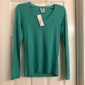 Lacoste long-sleeved v-neck t-shirt